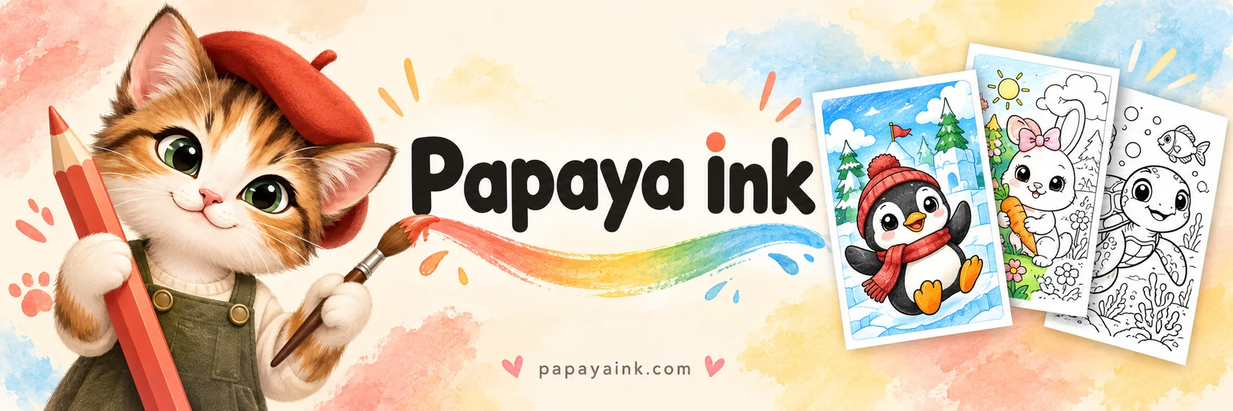 Papaya Ink - free printable coloring pages