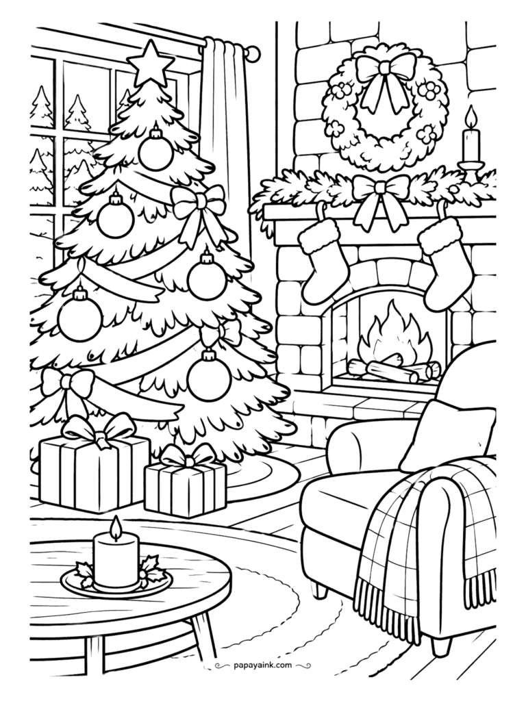 Fishnets Color Pages Cute Coloring Pages — Free Printable PDF – Papaya Ink